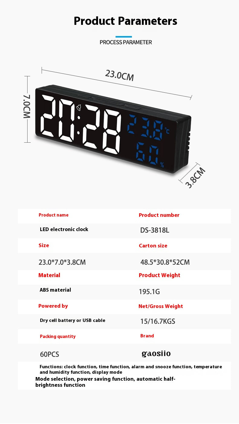 LED Multi-function Electronic Alarm Clock